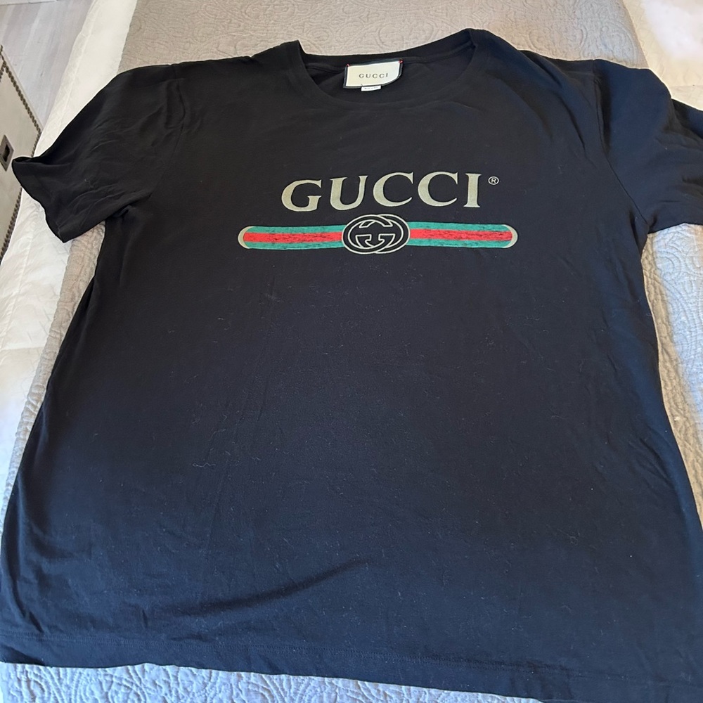Gucci Black Tee with Iconic Logo
